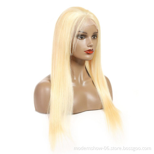 Blonde 613 Straight t lace frontal wig, wholesale 613 blonde wig 613 virgin human hair lace frontal wig human hair